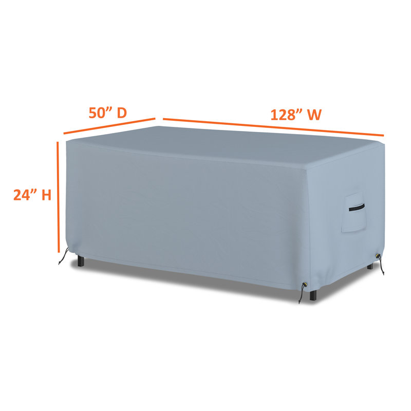 Housse de table rectangulaire d'extérieur résistante à l'eau multiusage robuste, housse de table de patio résistante aux rayons UV