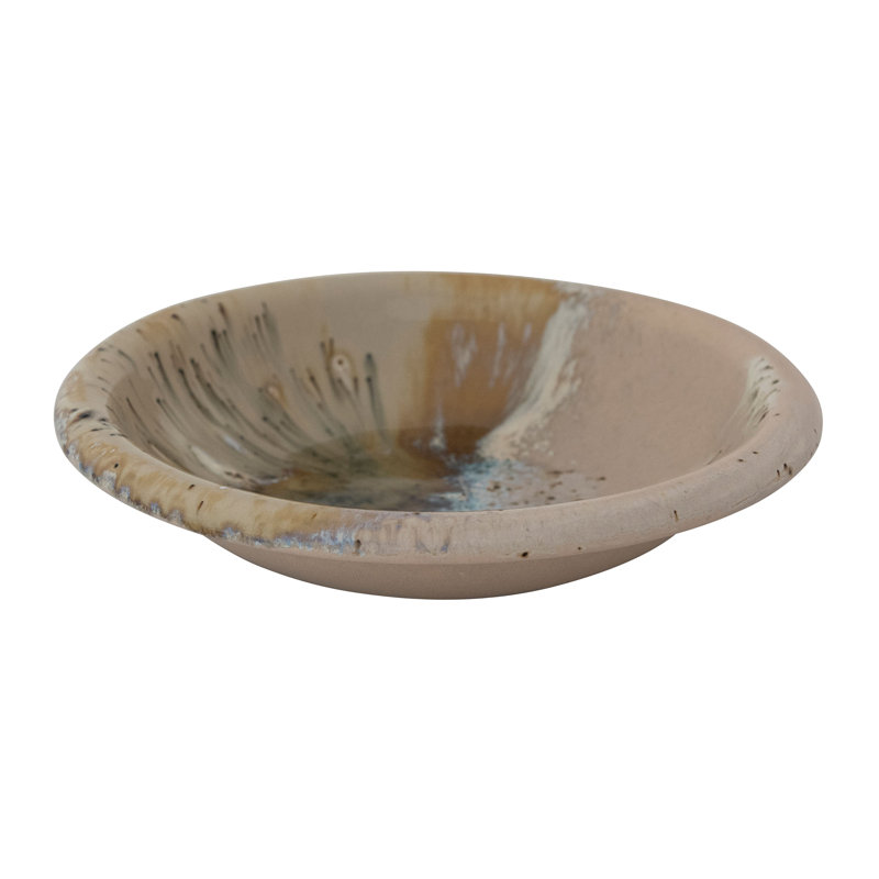 Stoneware Low Bowl W Rounded Rim