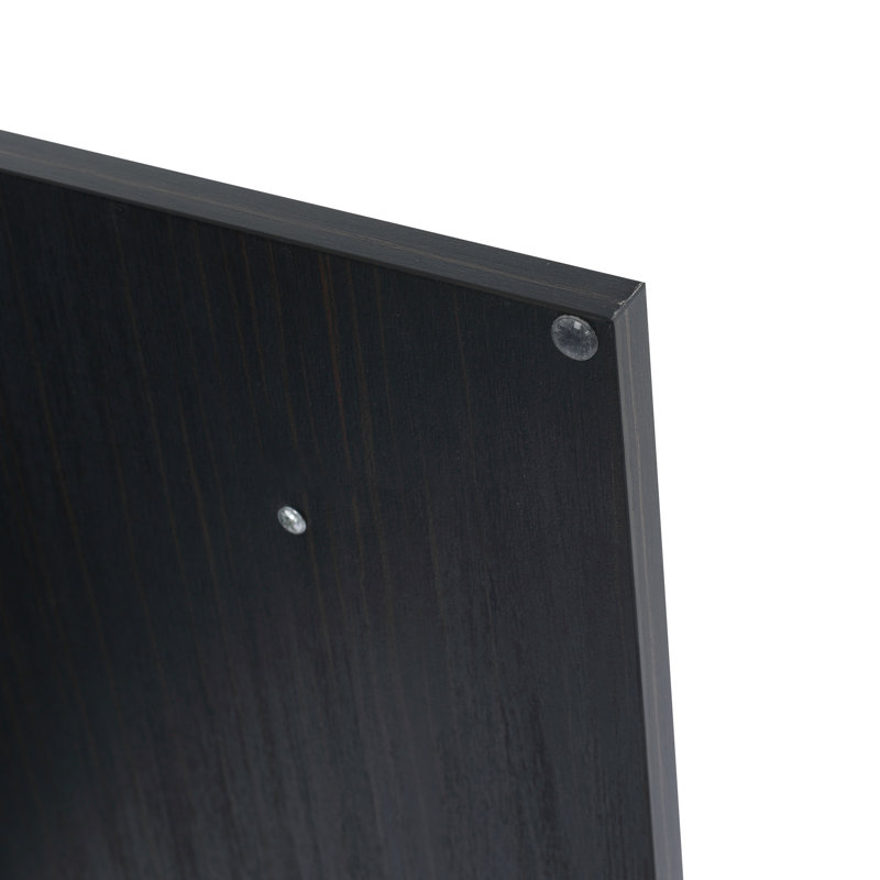 Meuble-lavabo de salle de bain de 30 po, lavabo en résine épaisse, armoire à double porte pour le rangement, fonction de fermeture en douceur, et trois supports de rangement séparés, couleur de châtaignier noir avec armoire à rebord, mécanisme, chatoiement