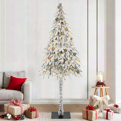 vidaXL Christmas Tree with 300 LEDs White PE and Steel