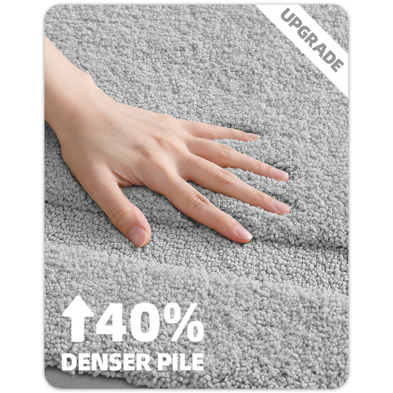 Sandnes Bath Rug, Light Gray, 60" L x 24" W