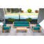 Ando 4 Piece Teak Sofa Seating Group with Sunbrella Cushions-366227593-533780455