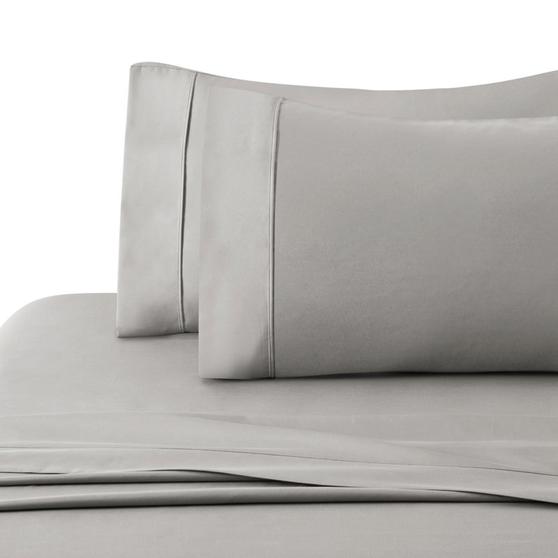 Taupe Queen Deep Pocket Satin Percale Sheet Set
