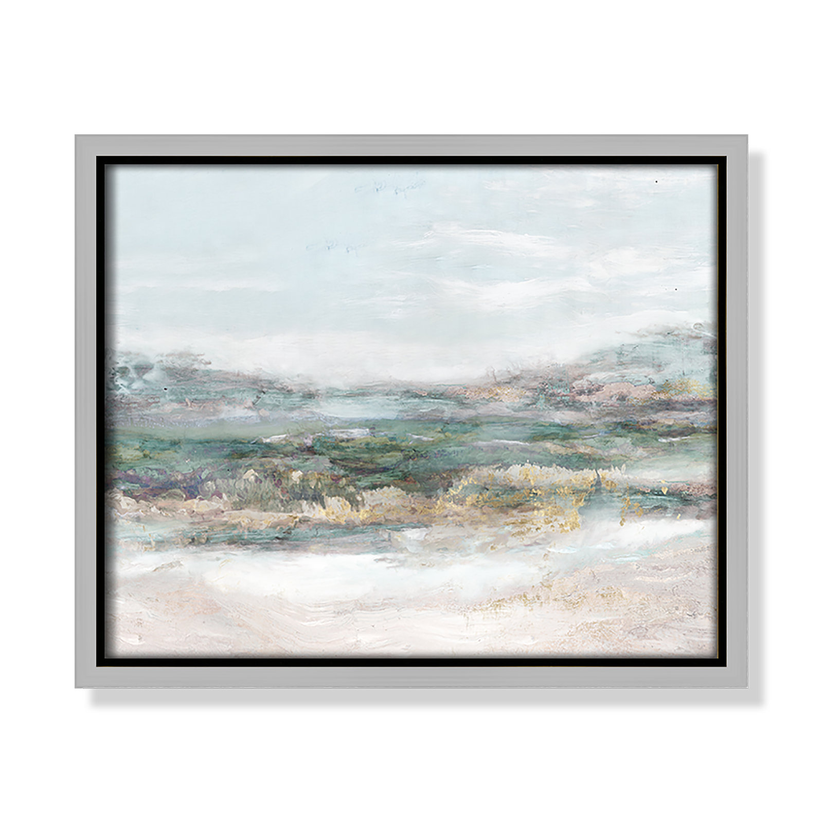 Silver Framed Canvas, No Mat, 9.5" H x 11.5" W x 2" D
