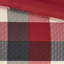 Édredon rouge grand - 7 pièces avec motif à chevrons Buffalo et motif à carreaux avec 3 coussins décoratifs et jupe-131257016