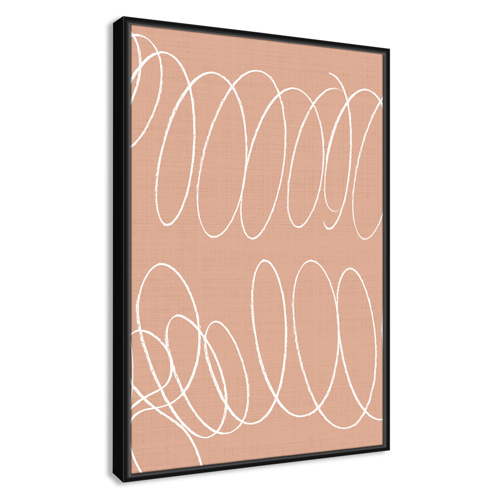 Colin "Winding Lines I" Print, 37.5" H x 25.5" W x 2" D, Black Framed