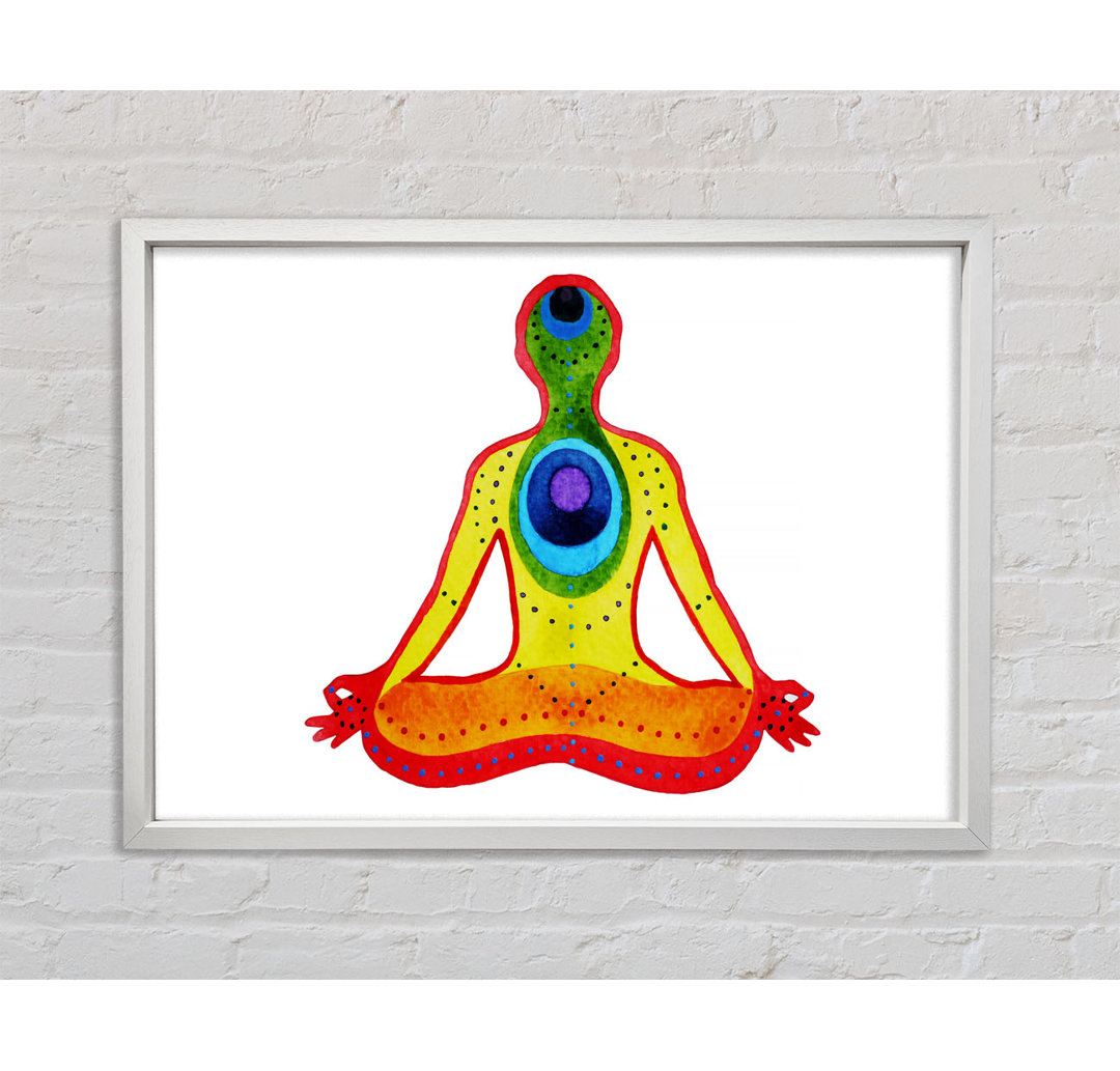 Chakra Meditation Colours 5 - Einzelne Bilderrahmen Kunstdrucke auf Leinwand