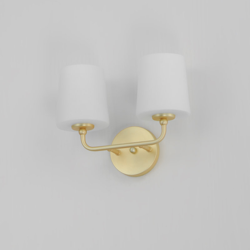 Areia Steel Armed Sconce, Satin Brass
