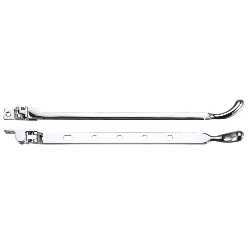 Bulb End Casement Stay, Polished Chrome