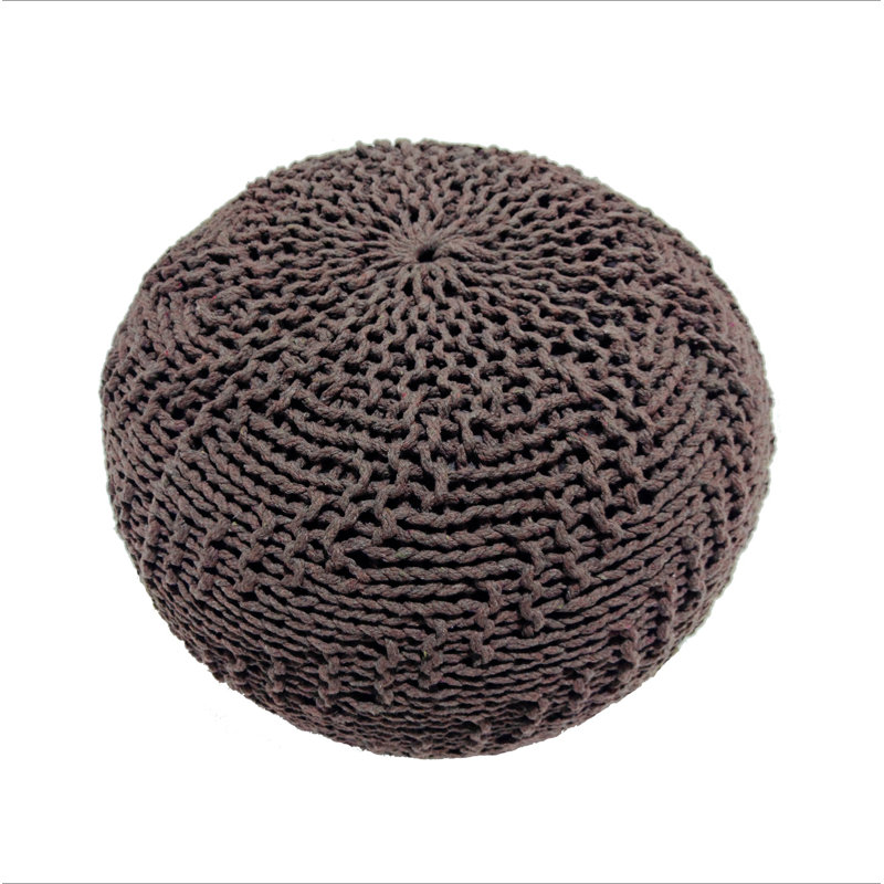 HAZEL POUF, Light Brown Cotton