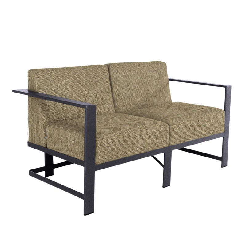 Studio Outdoor 2 - Seat Loveseat, Graphite, Flagship Stone Sunbrella®