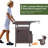 40.5-Inch Outdoor Grill Cart With Stainless Steel Top, Lockable Wheels Rolling Kitchen Cart-1965043406