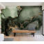 Murale pelez et collez - Inspiration aquarelle or vert-1810154506