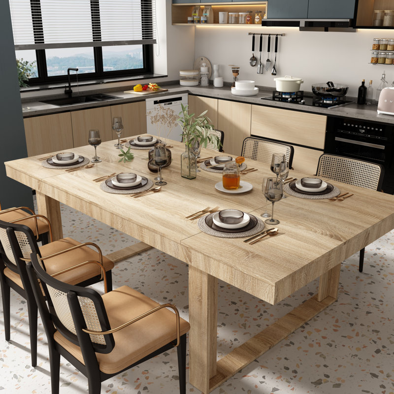Dining Table, 29.4" H x 86.8" L x 47.2" W, Brown