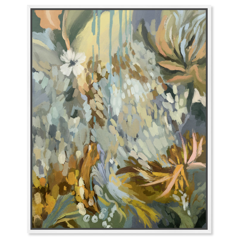 Seabed Moss Print by Oliver Gal, 21"H x 17"W, White Floater Frame