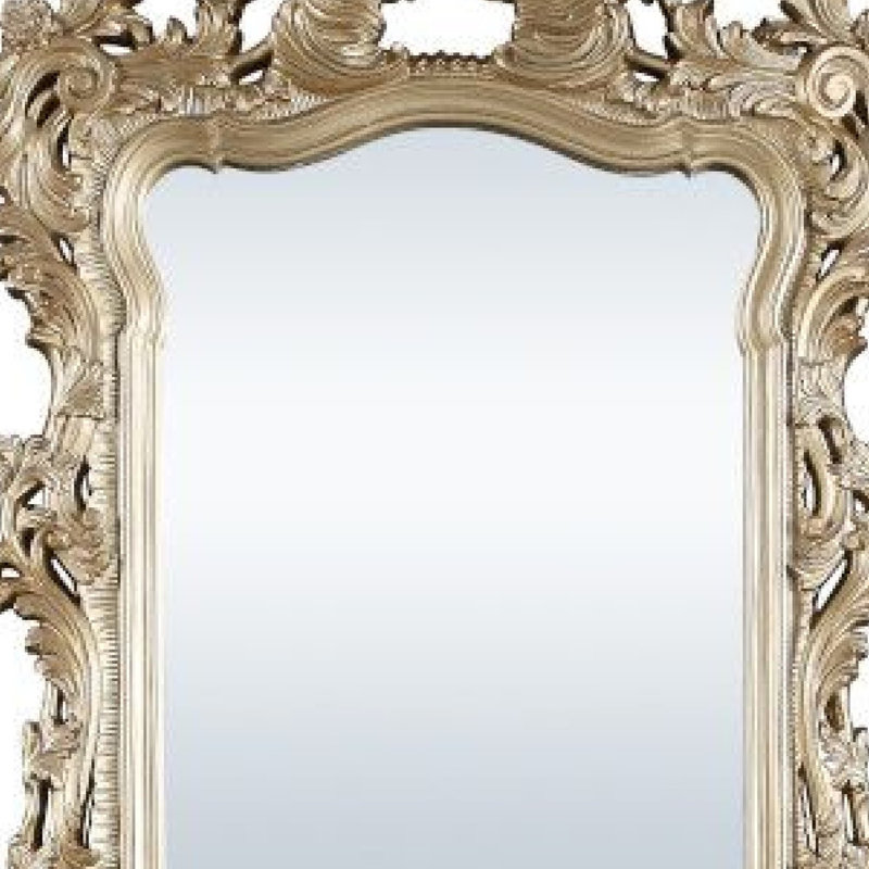 Large Ornate Gold Carved Wood Decorative Mirror