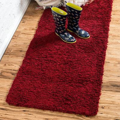 Angeline Cherry Red Area Rug