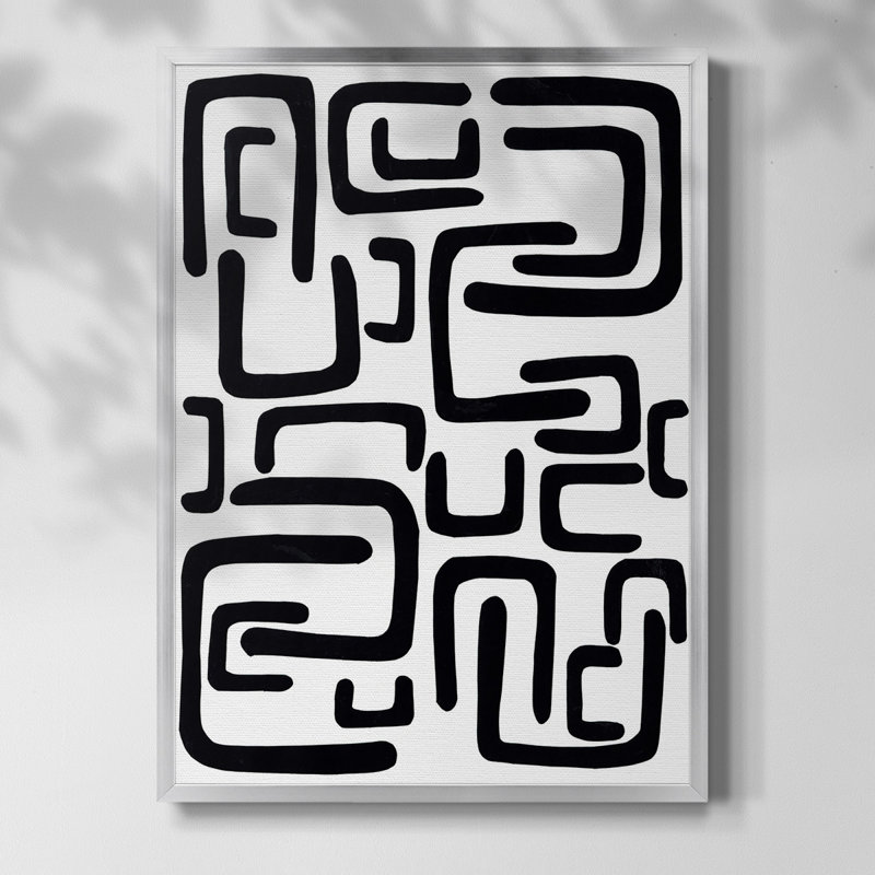 Shuffle II - impression d'un seul cadre photo, H 24,5 po x l 18,5 po, Toile avec cadre argenté, Pas de tapis