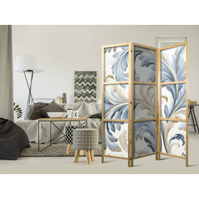 171cm H Solid Wood Folding Room Divider