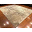 Tapis en soie noué à la main 8 pi x 9 pi 10 po | Tapis moderne abstrait en marbre | Tapis contemporain beige anthracite rouille | Grand tapis de style Iva
