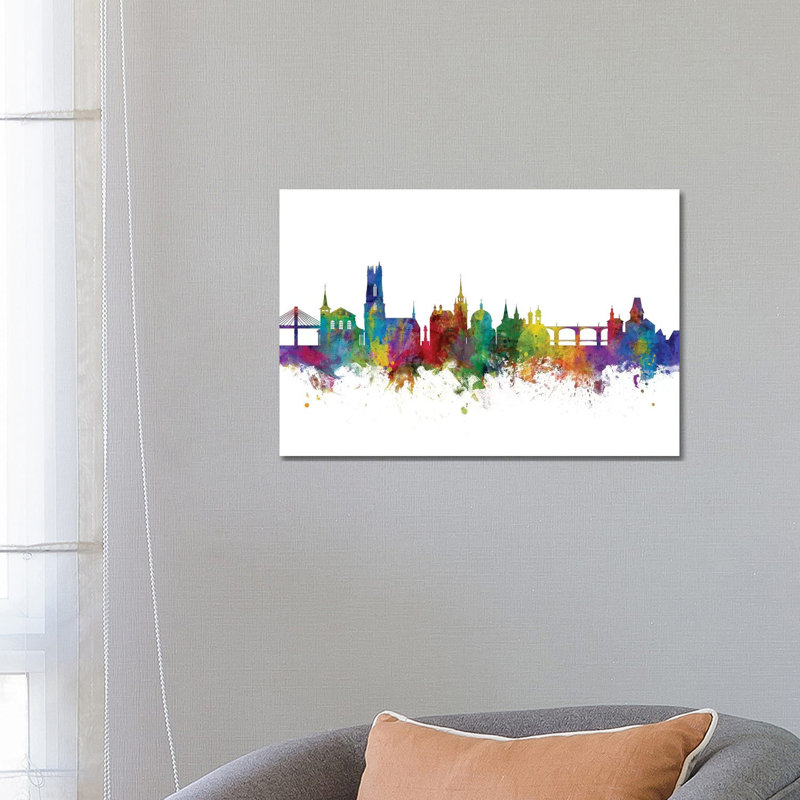 Fribourg, Switzerland Skyline by Michael Tompsett - Wrapped Canvas Gallery-Wrapped Canvas Giclée