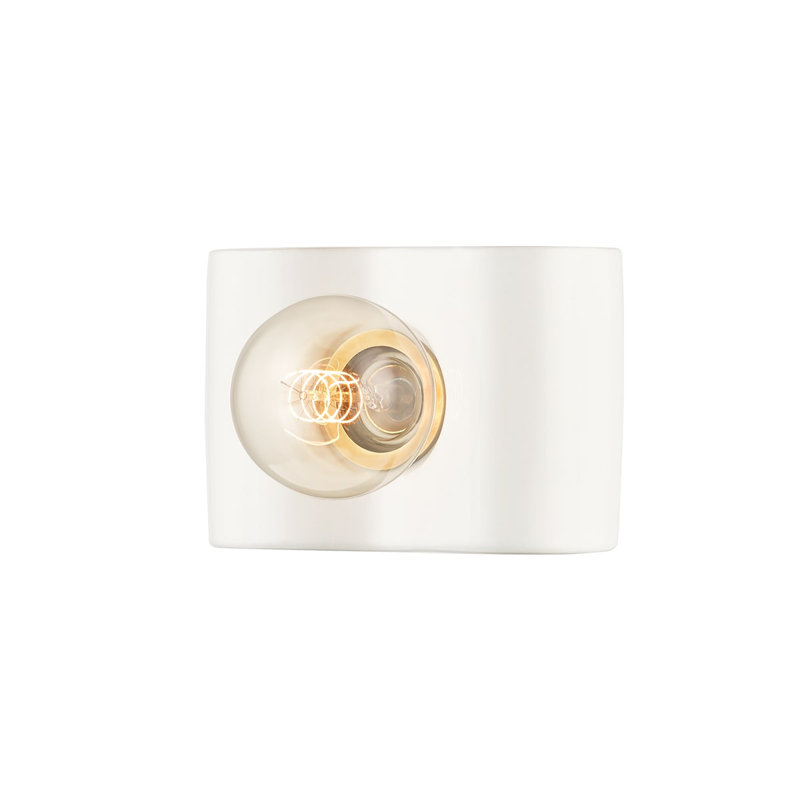 Jillian Dimmable Bath Sconce, Ceramic White