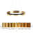 1-Light Dimmable Large LED Modern Drum Chandelier