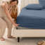 Drap-housse en percale de coton biologique à densité de tissage 300 fils-60582302-60582305