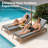 Allo 72X22x3.5 Inch Outdoor Chaise Lounge Cushion, Waterproof Patio & Pool Chair Cushion With Removable Cover For Garden, Beach Set Of 2-1161535049-1161535048