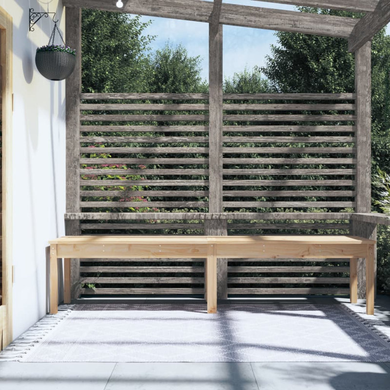 Laportia Wooden Picnic Bench, Natural Douglas, 45cm H x 80cm W x 44cm D