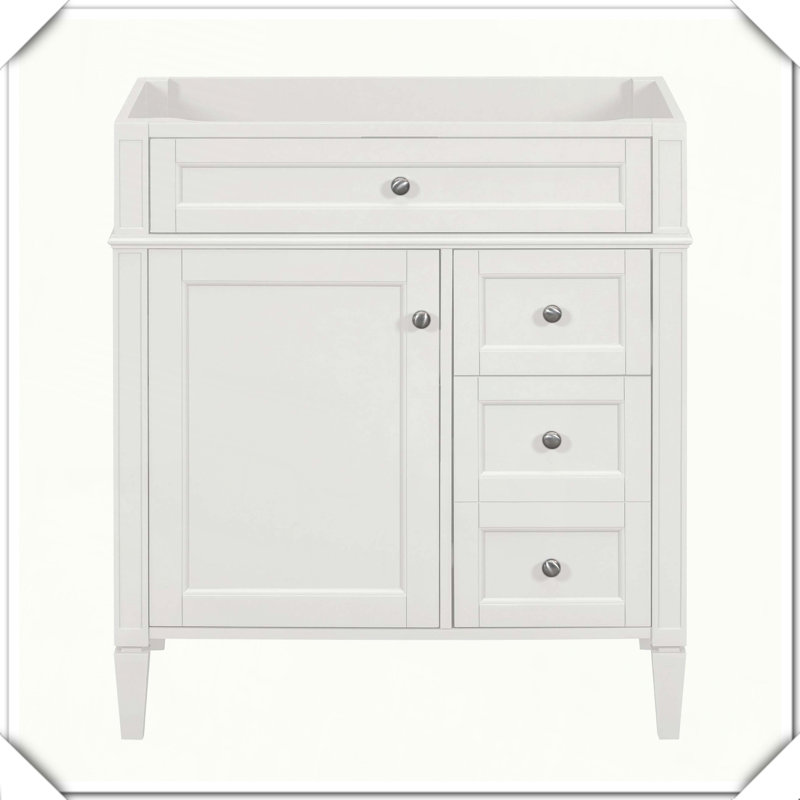 Meuble-lavabo moderne simple sans tiroir supérieur, Blanc