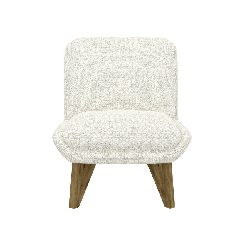 Fauteuil d'appoint sans accoudoirs Wallace & Bay Emerse, Blanc