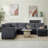 7-Piece Upholstered Corduroy Sectional-1228022338