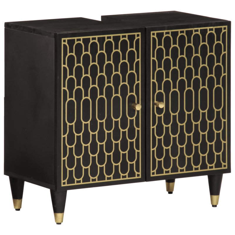 62cm Bathroom Vanity Base Only, Black