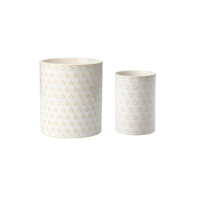 Ceramic / Porcelain Round Utensil Crock