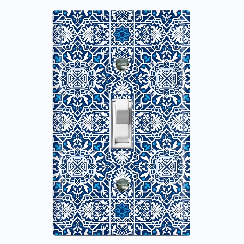Patterned 1 - Gang Toggle Light Switch Standard Wall Plate
