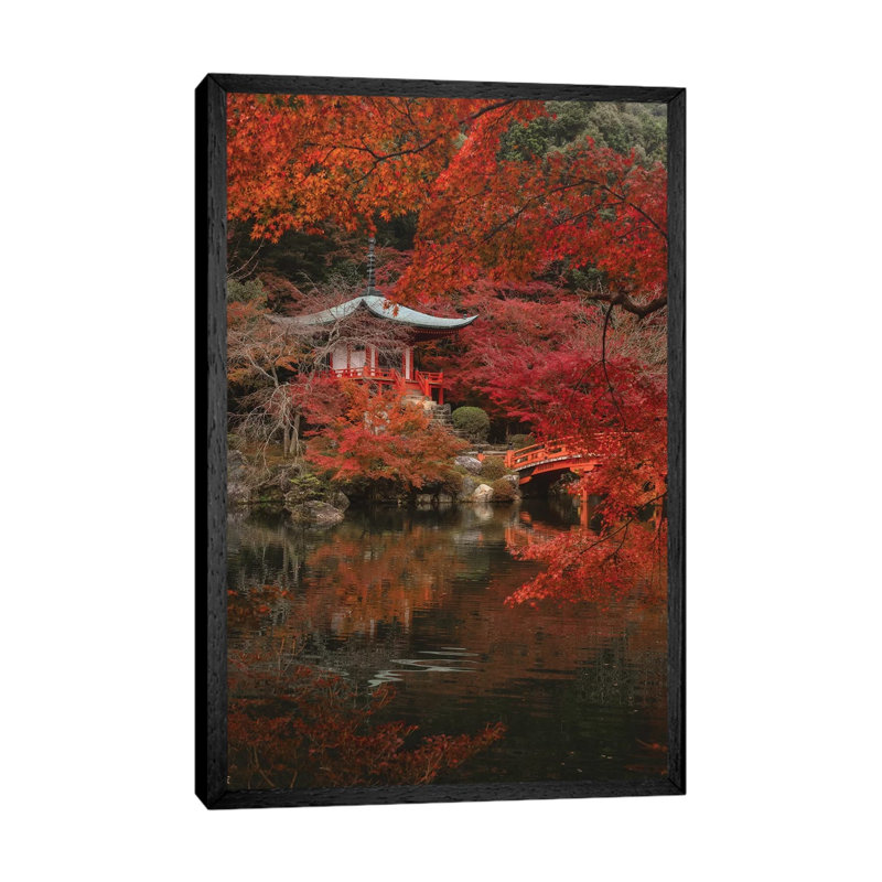 Autumn In Japan XXX by Daisuke Uematsu - Print on Canvas, 66.04cm H x 45.72cm W x 3.81cm D, Black Framed