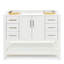 Base de meuble-lavabo simple 42 po Pawley en blanc seulement-76034467