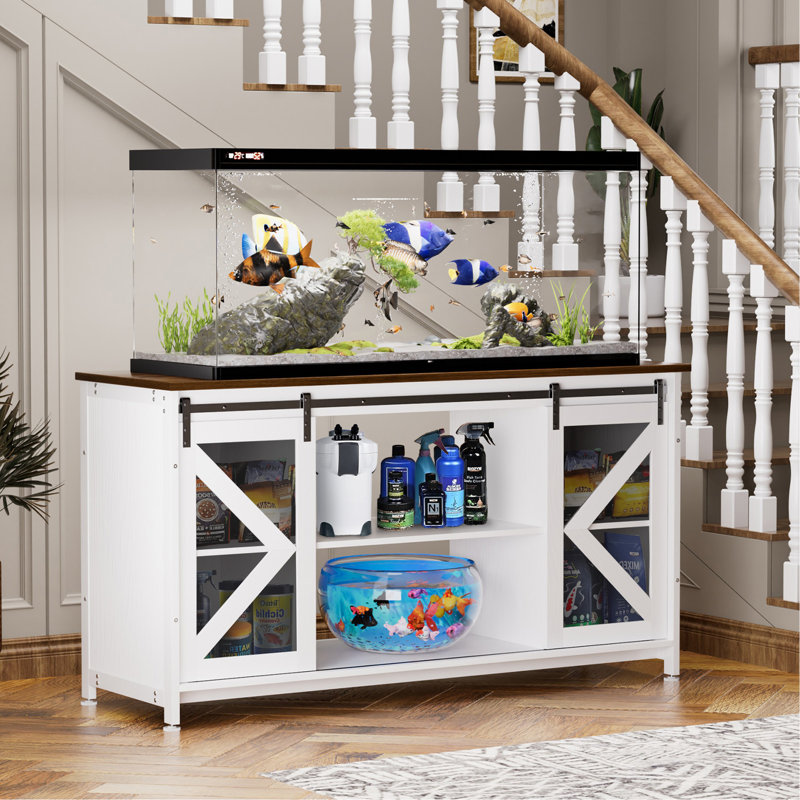 Robuste support d'aquarium en métal avec armoire de rangement pour aquariums et terrariums de reptiles, idéal pour les installations multiples et l'organisation des accessoires