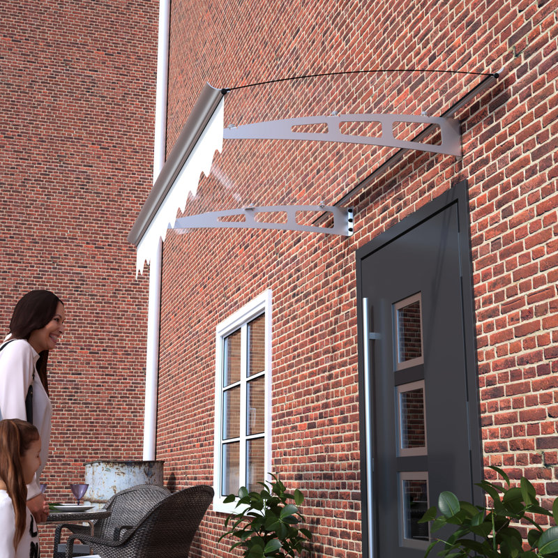 Auvent de porte de fenêtre moderne en aluminium résistant à la chaleur et à la chaleur 47 po x 34 po