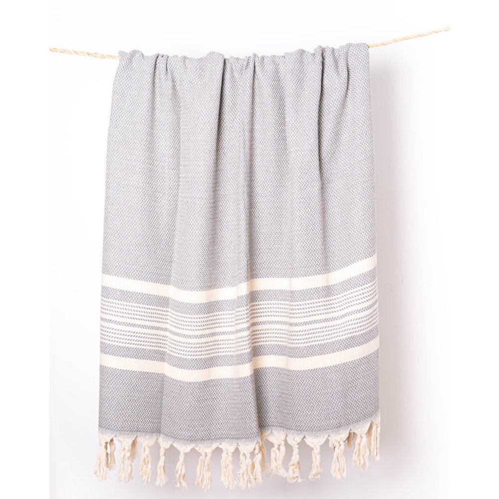 Hisar Turkish Bath & Beach Towel | 100% Organic Turkish Cotton | Hammam | Peshtemal | Fouta Towel Our M2 