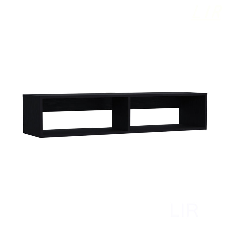 Meuble télé Klein Klein, 10,05 po H x 47,76 po L x 12,56 po l, Noir