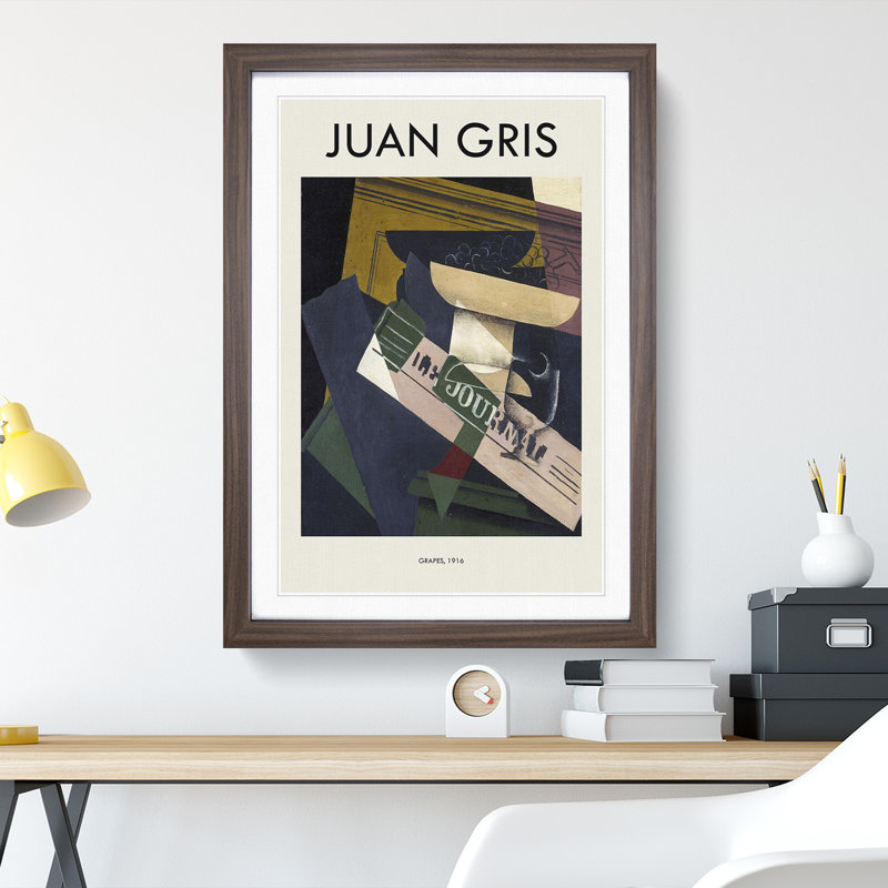 Journal by Juan Gris - Picture Frame Art Prints, 36cm H x 27cm W x 2cm D, Walnut Framed Framed