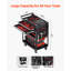 5-Tier Tool Cart on Wheels 400 lb Rolling Work Cart with Drawer & Pegboard