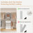 26.4"-152.4" W Closet System with Drawer and Bottom Rack