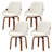 Modern Swivel Upholstered Faux Leather Solid Wood Dining Chairs-1648877917