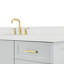 Meuble-lavabo simple en bois massif gris Freitas avec plateau en quartz blanc Carrara-913547410-913547409-889127248