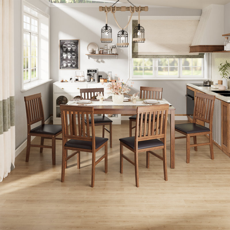 Heidy 7- Piece Dining Set, Brown