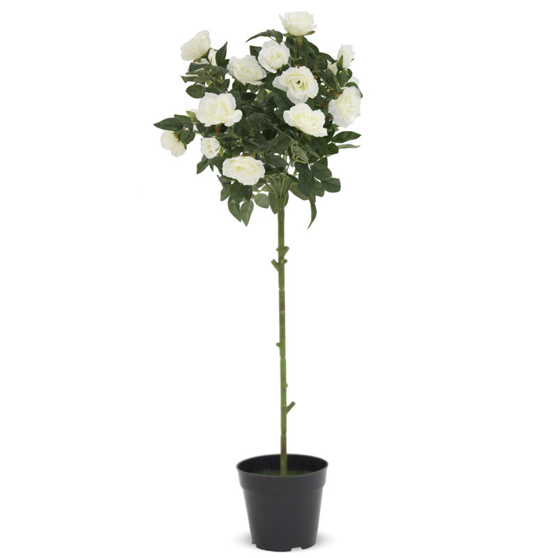 85cm Faux Rose Tree in Pot
