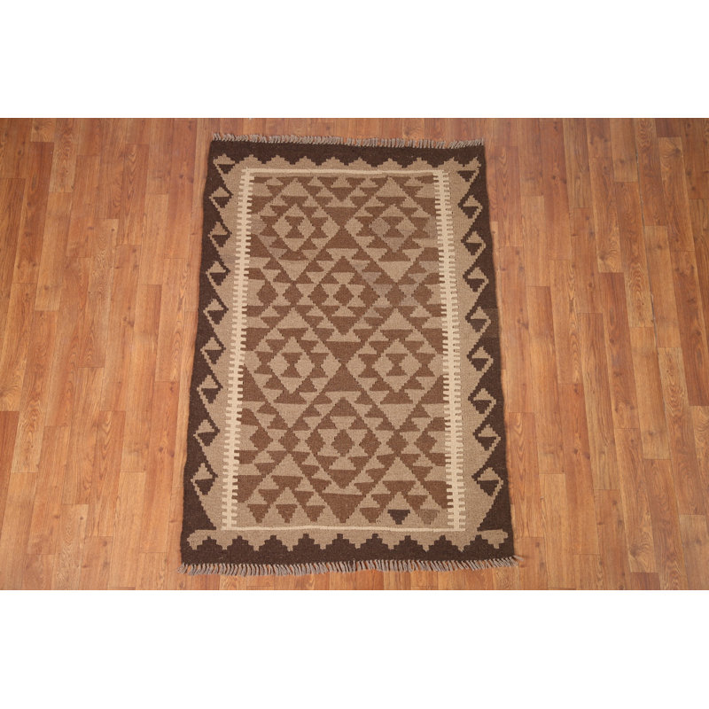 Tapis oriental en laine réversible kilim 3 x 5